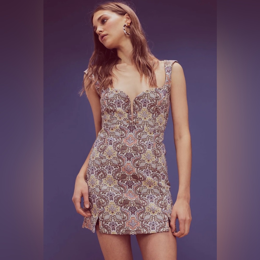 For Love And Lemons Brocade Tapestry Dress XS